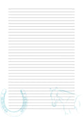 Horse and Horse Shoe Lined Stationery